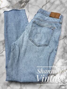 Madewell Fair Trade sz 28 the Perfect Vintage Raw Hem Crop Jeans A2